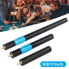 Telescopic Snooker Billiard Pool Long Extension Extender Mini Butt 6/9/17 inch