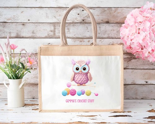 Personalised tote bag jute - personalised, bag,