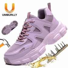Women Ladies Lightweight Safety Shoes Steel Toe Cap Work Trainers Hiking Boot