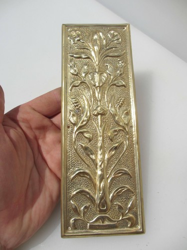 Brass finger plate push door - push,