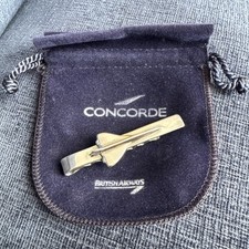 vintage sterling silver british airways concorde tie slide