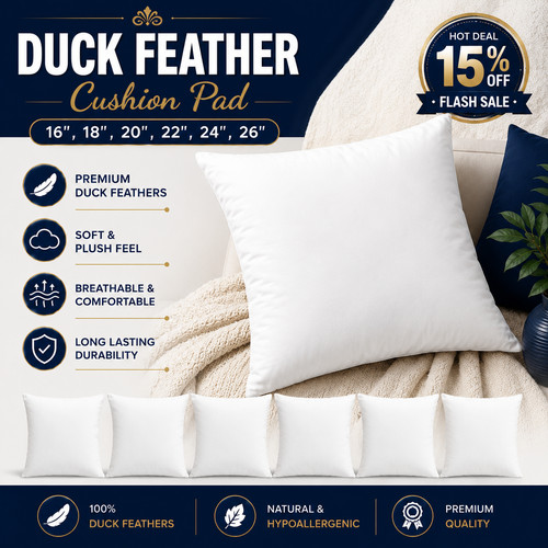 Cushion pads duck - cushion, feather