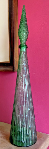 Mid century vintage tall green