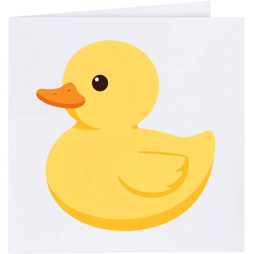 Rubber duck greeting - 'rubber,