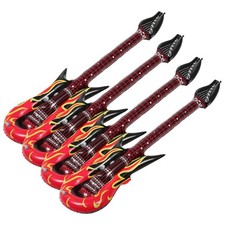  4 Pcs Large Inflatable Guitar Instruments Blow up Toys for Party