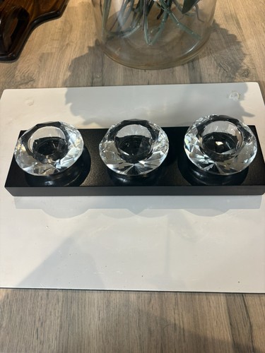 Set three crystal - of, crystal/glass