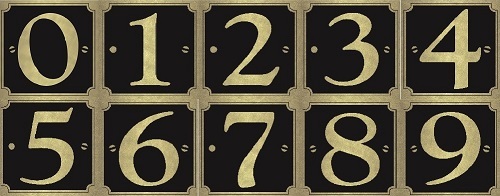 House numbers 8x8cm gate - house,