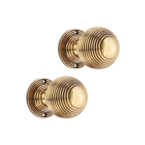 Door knobs beehive - beehive, reeded