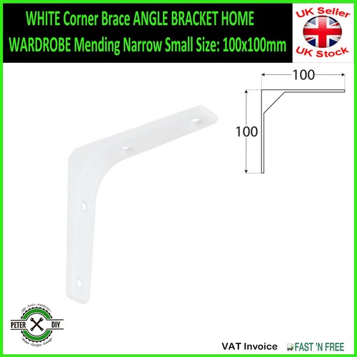 White corner brace - white, angle