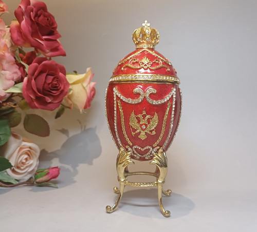 Faberge red egg replica - egg,