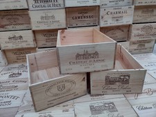 Wooden Wine Box Crate ~ 12 bottle French Genuine Storage Drawer Planter Hamper *
