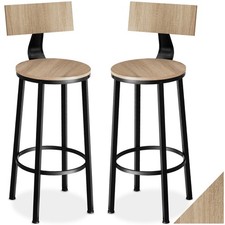 2 bar stools practical comfortable breakfast kitchen high dining chairs