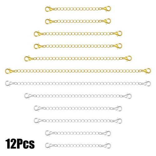 12pcs stainless steel necklace - stainless,