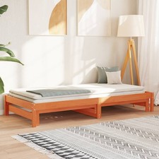 Pull-out Day Bed Bedroom Guest Sofa Bed Daybed Couch Solid Wood Pine vidaXL