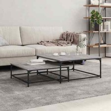 Nesting Coffee Tables 2 pcs Grey Sonoma Engineered Wood vidaXL