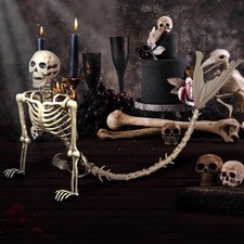 2Pcs Life Size Skeleton Mermaid Halloween Decor Outdoor Movable Posable Joints