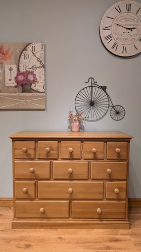 Large solid pine multi drawer - large,