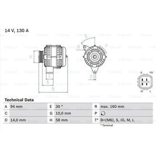 Alternator bosch 986 049 221 - 986,