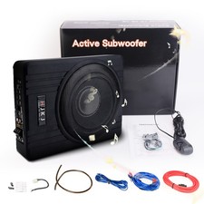 10'' 800W Active Underseat Car Bass Box Audio Subwoofer Sub Speaker Amplifier UK