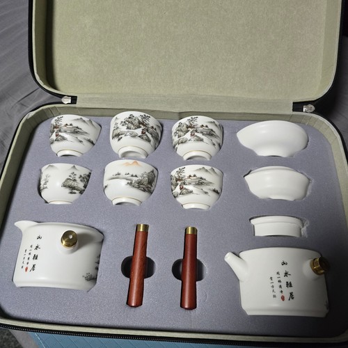 Chinese tea set with - chinese,