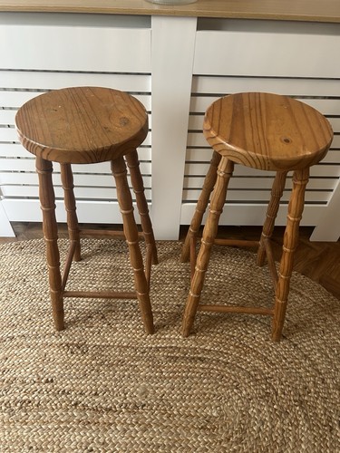 Pair vintage solid wood - pair,