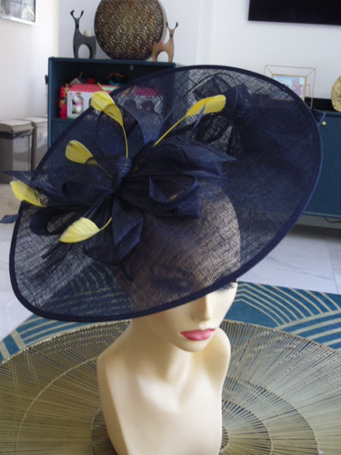 Wide ladies navy - ladies, yellow