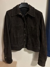 Mango Suede Leather Jacket Brown XL