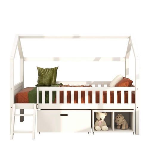 Kids single bunk loft cabin - kids,