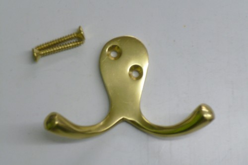 Solid brass double robe - solid,