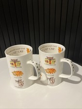 2x Dunoon Fine China Cats