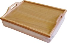 Wooden Lap Serving Tray With