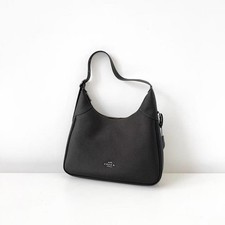 NWT Coach Ella Shoulder Bag Soft Pebble Leather CCE47 Gunmetal/Black