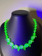 Uranium Vaseline Glass Beaded