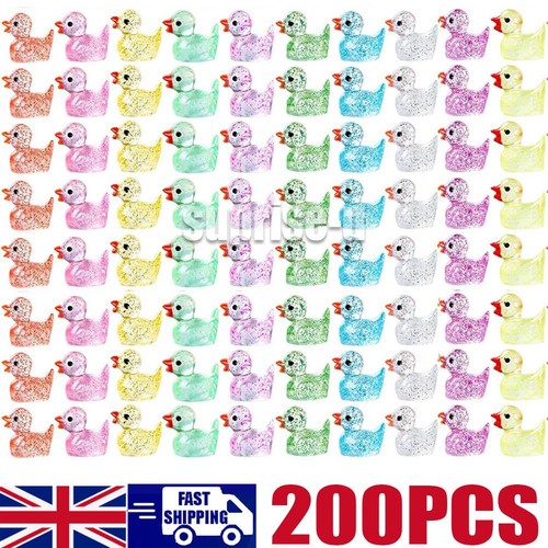 200 mini ducks glitter - 200, resin