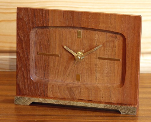 New 17cm wooden mantel - wooden, clock