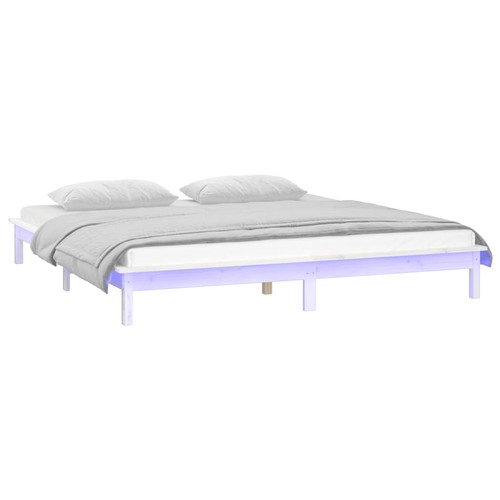 Solid wood led bed - solid,