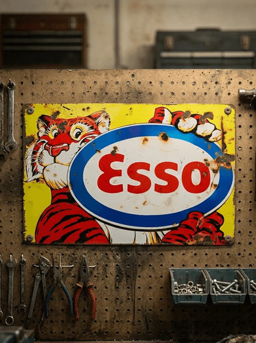 Esso oil put tiger in - a,