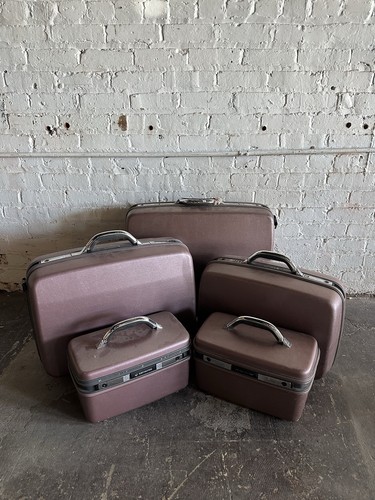 Vintage purple suitcase - vintage,