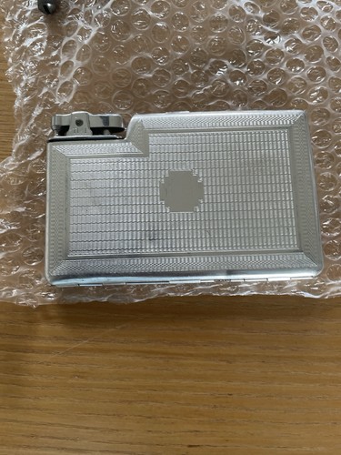 Vintage silver metal cigarette - silver,