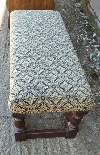 Vintage long wood - and, fabric