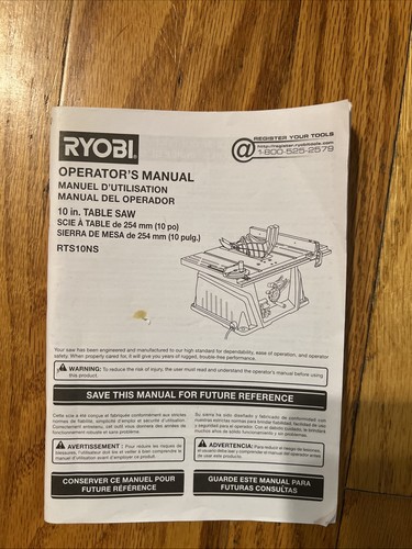 Ryobi inch table saw - 10,