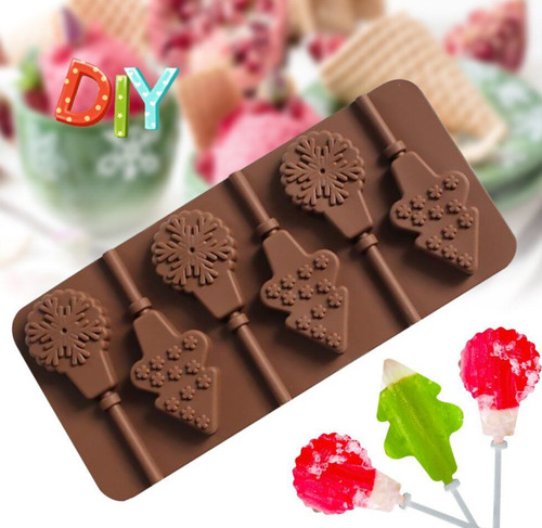 Snowflakes silicone lollipop - silicone,
