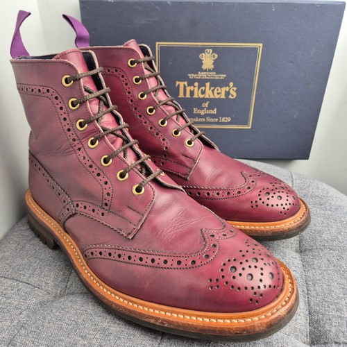 Trickers stow purple leather - 'stow',