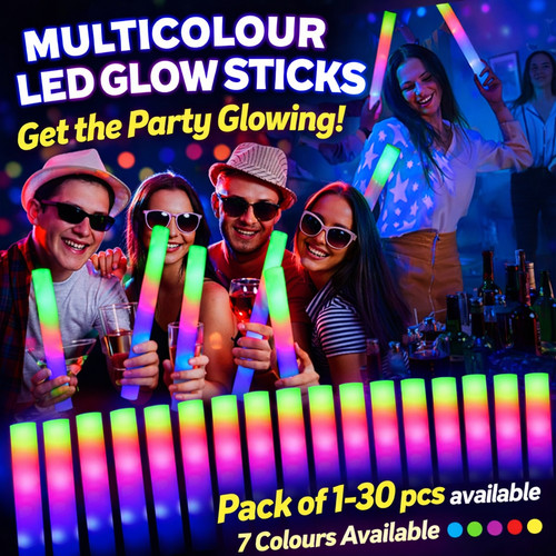 Led flashing foam glow sticks - flashing,