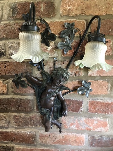 Vintage spelter putti cherub - putti, 2