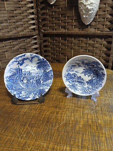 Vintage blue white - blue, &
