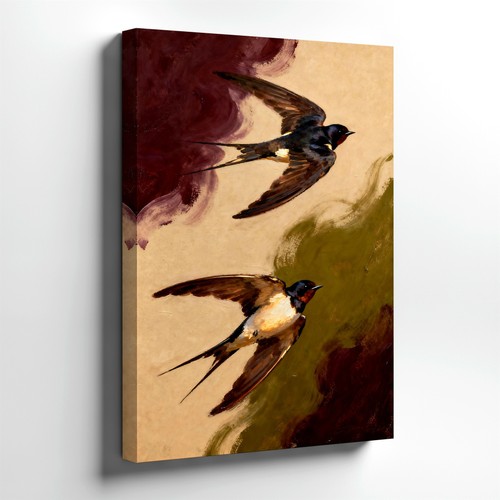 Wall art swallow birds flying - art,