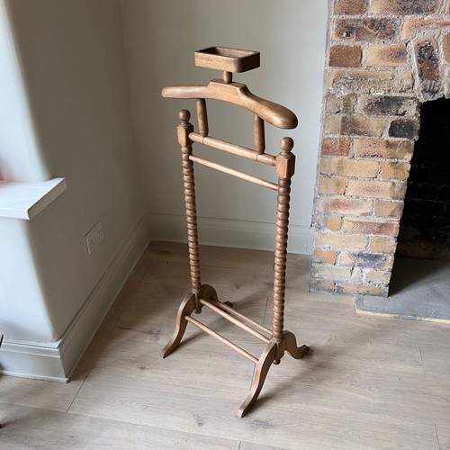 Vintage oak suit valet - valet, stand