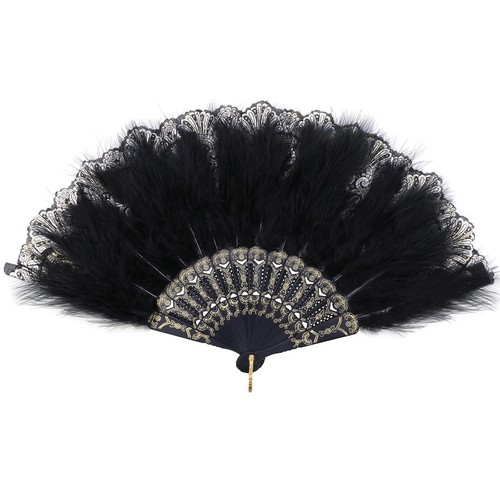 Embroidered flower marabou - embroidered,
