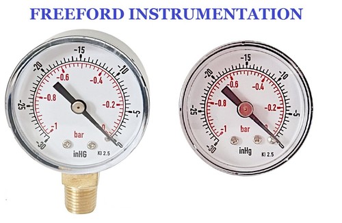 Vacuum gauges steel case 40mm - steel,